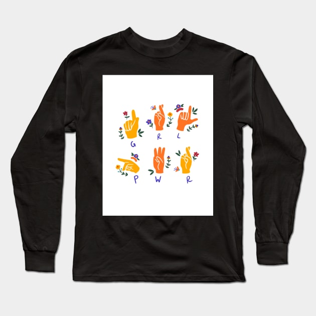 GRL PWR Long Sleeve T-Shirt by mckhowdesign